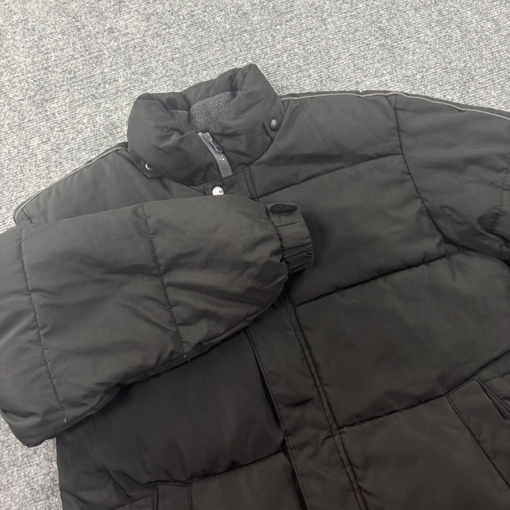 VTG‎ Old Navy Puffer Jacket XL Black Quilted Insulated Full Zip Mens